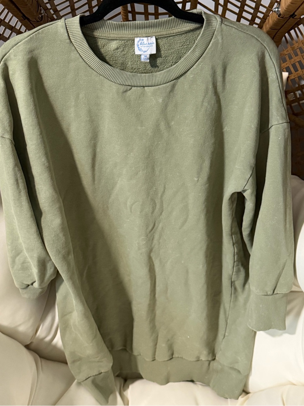 Francesca's Collections Olive Green Tunic Sweatshirt